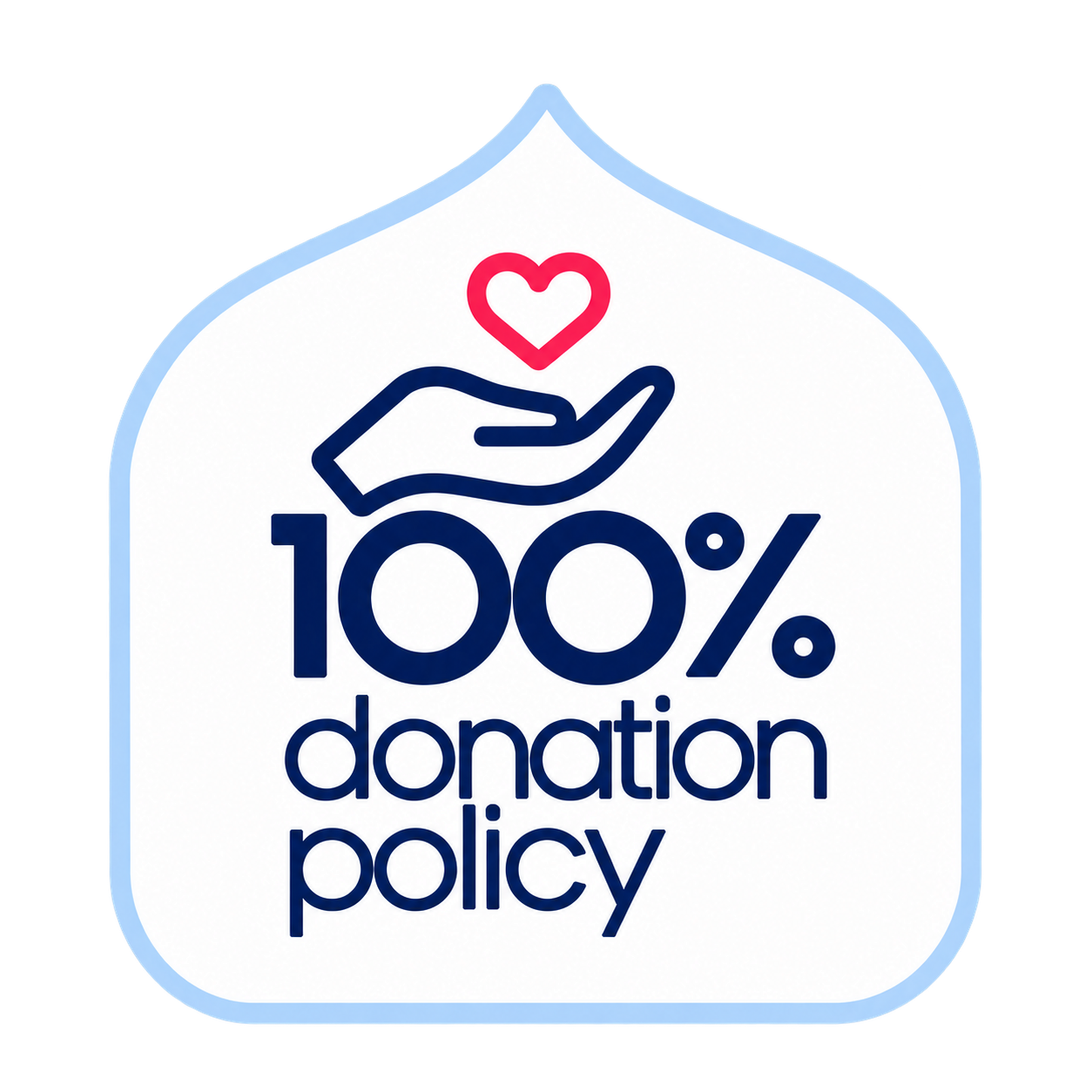 100% Donation Policy